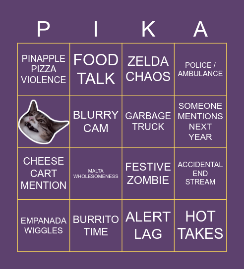 Stream Loteria - December Bingo Card