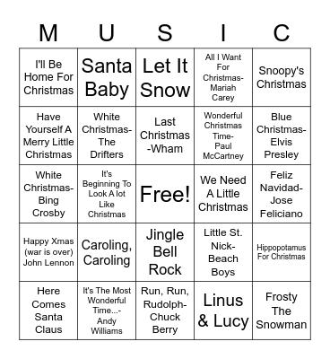 Christmas Bingo Card Bingo Card