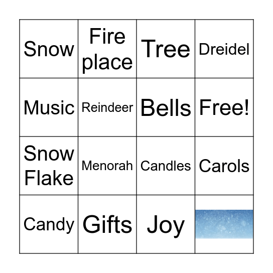 Holiday Bingo Card