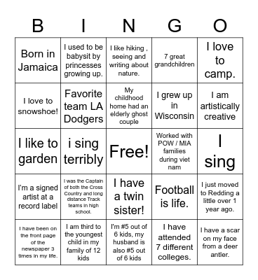 Christmas Bingo Card