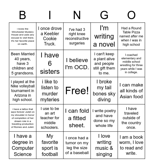 Christmas Bingo Card