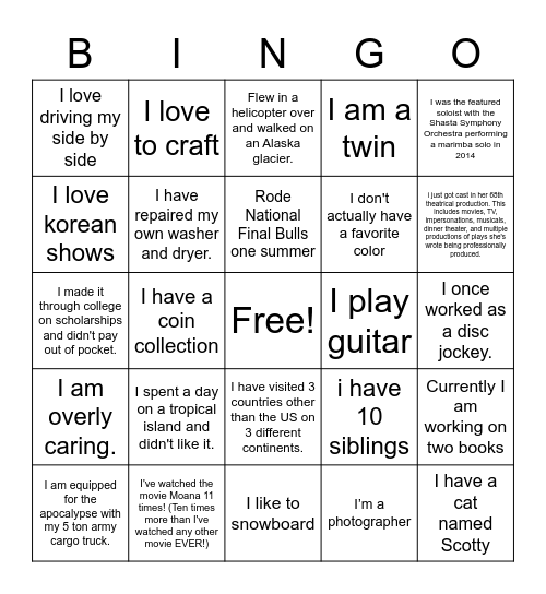 Christmas Bingo Card