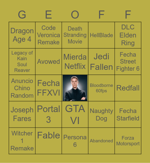 Bingo Games Awards Bingo Card