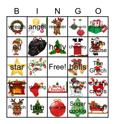 ESL Holiday BINGO Card