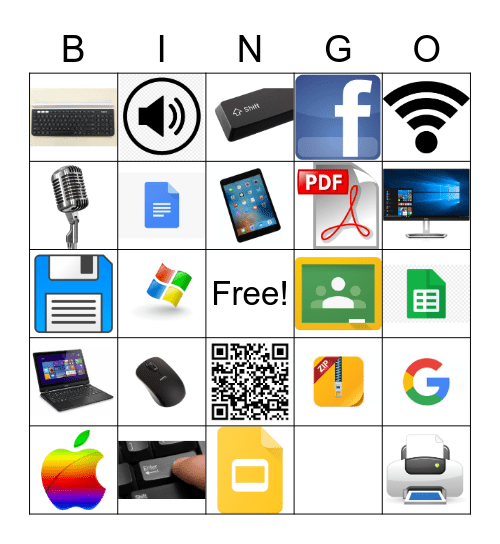 Technology Bingo Card