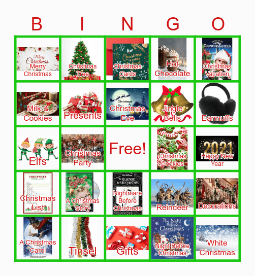 CHRISTMAS BINGO Card