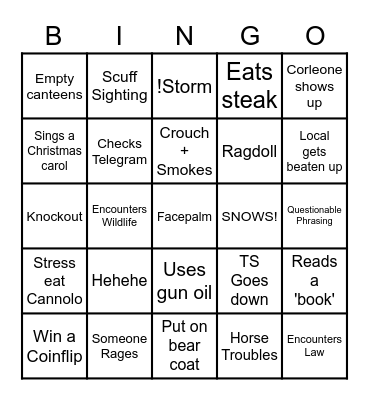 DiCember Bingo Card