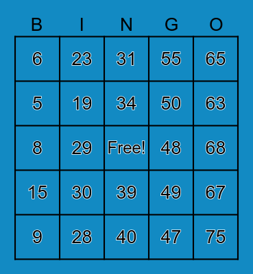 BINGO FUN Bingo Card