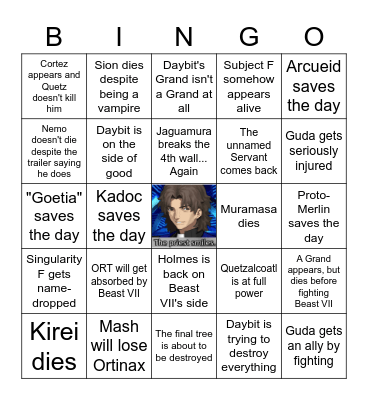 Lostbelt 7 SpaceBattles Bingo Card