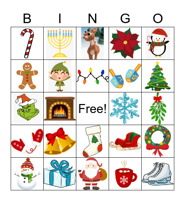 2022 Holiday Bingo Fun! Bingo Card