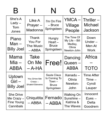 Lorikeet's Christmas Party Bingo Card