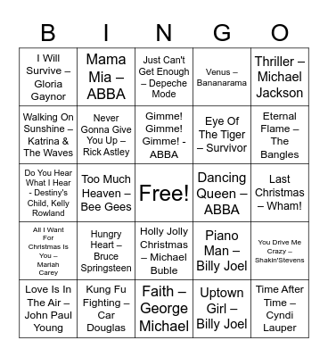 Lorikeet's Christmas Party Bingo Card