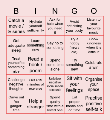 The Little Things Matter! Bingo Card
