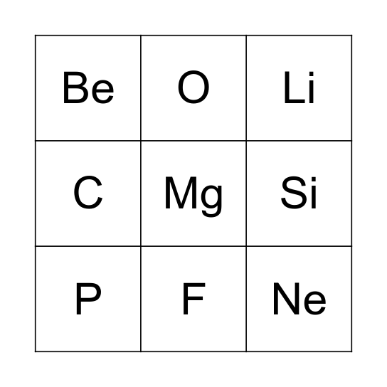 Grunnstoffer Bingo Card