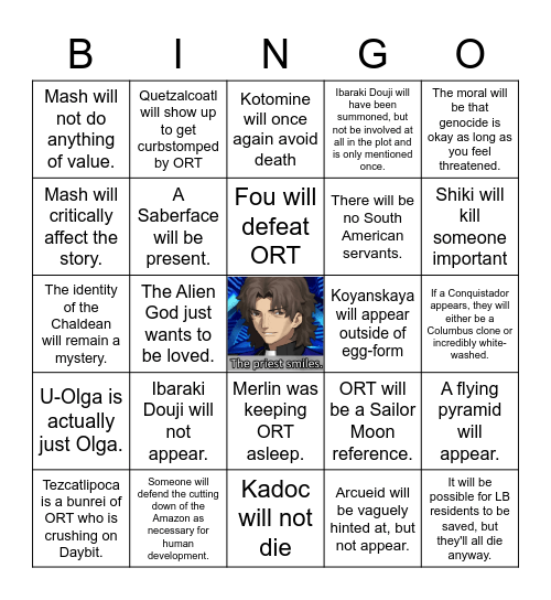 Lostbelt 7 SpaceBattles Bingo Card