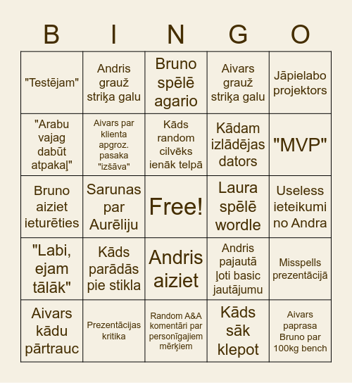 Monthly meet bingo! Decembris Bingo Card