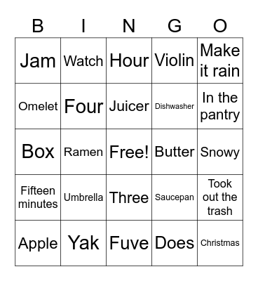 C4 plus Lesson 11 book D Bingo Card