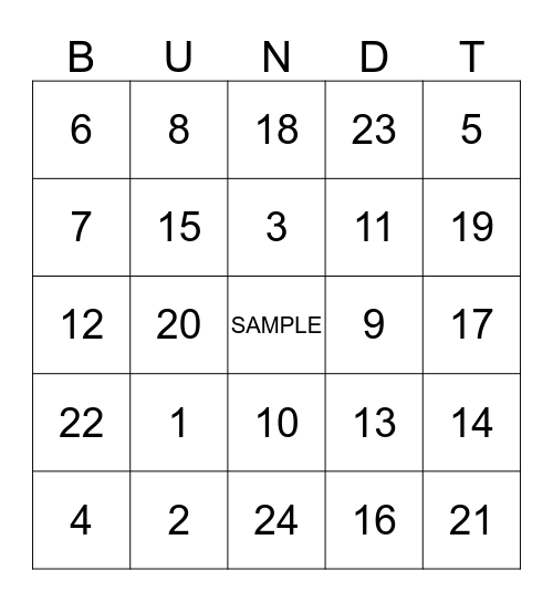 GSR BINGO! Bingo Card