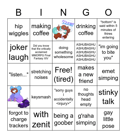 Thires Bingo Card