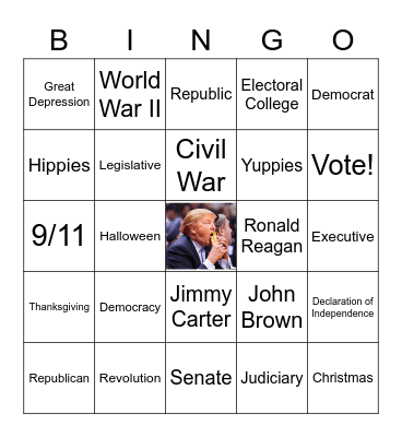 American Culture Bingo Card