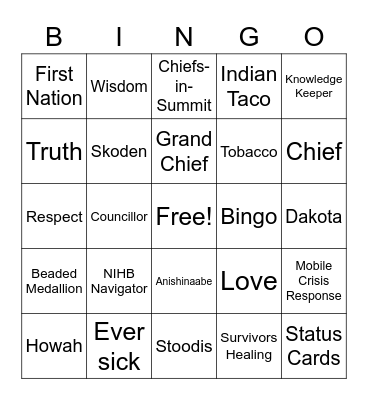SCO Bingo Card