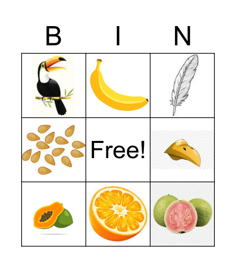 ANIMALS Bingo Card