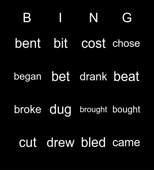 Bingo Card