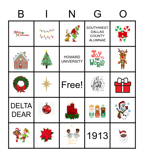 DELTA CHRISTMAS BINGO Card