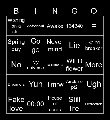 K7HFILES Bingo Card