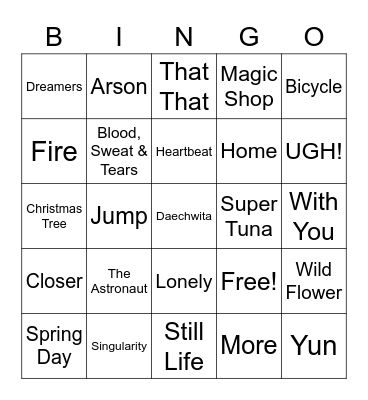 echowing21 Bingo Card