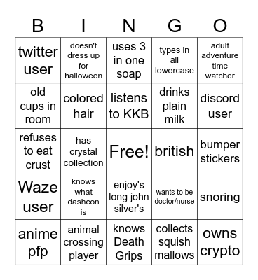 PLS SEEK PROFESSIONAL HELP BINGO Card