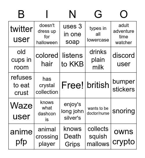 PLS SEEK PROFESSIONAL HELP BINGO Card