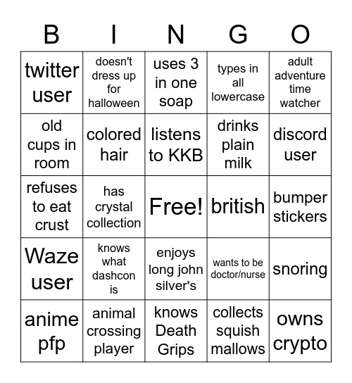 PLS SEEK PROFESSIONAL HELP BINGO Card