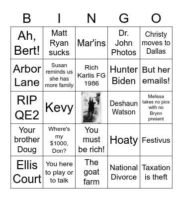 Harty Christmas 2022 Bingo Card