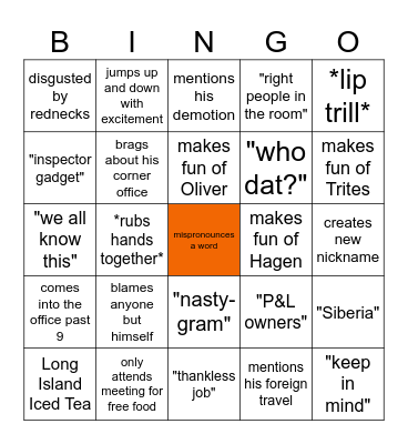 Roman Bingo Card