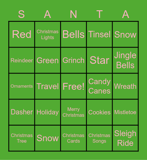 EMS BINGO - Christmas Theme #2 Bingo Card