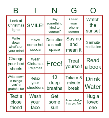 5 Minute or Under Blackout Bingo Card