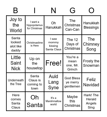 Singo Bingo Card