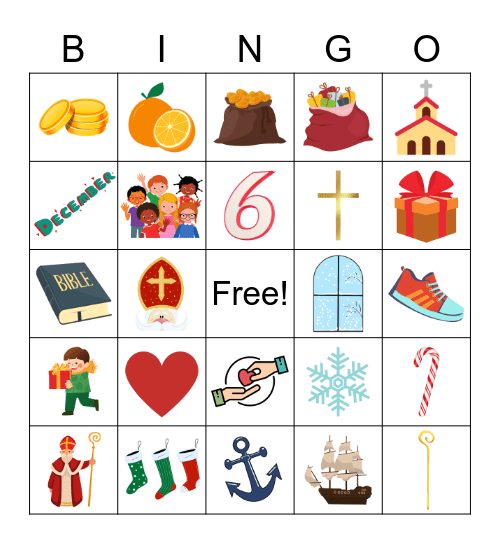 St. Nicholas Bingo Card