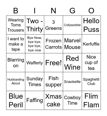 Sue BINGO !! Bingo Card