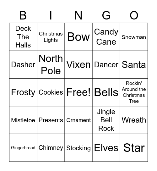 West Region Fun Friday Bingo Card