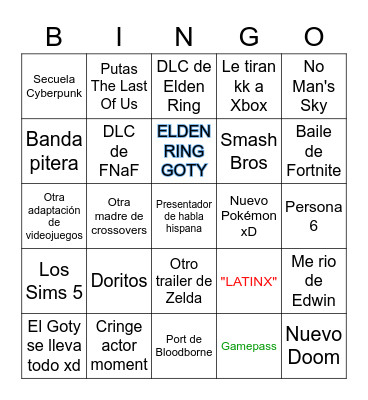 papabingo :v Bingo Card