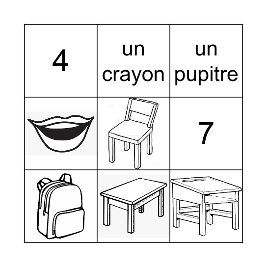 2/3 école et corps Bingo Card