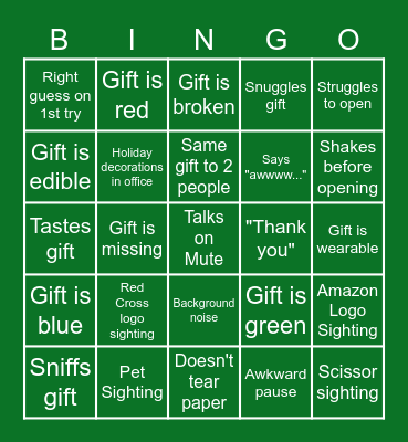 Consumer Fundraising Holiday Party Bingo Card