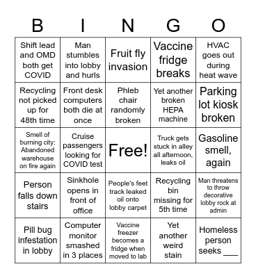 SLU Bingo Card