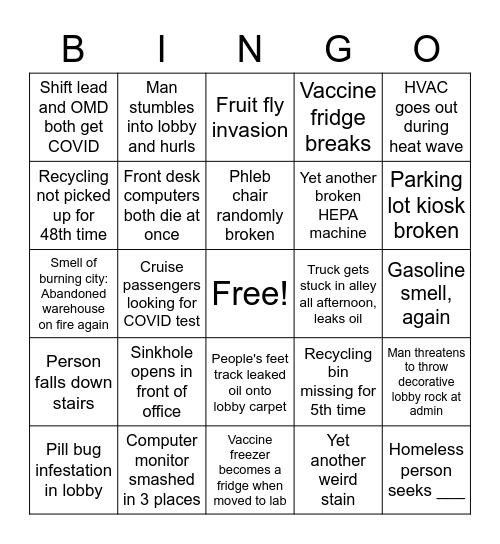 SLU Bingo Card