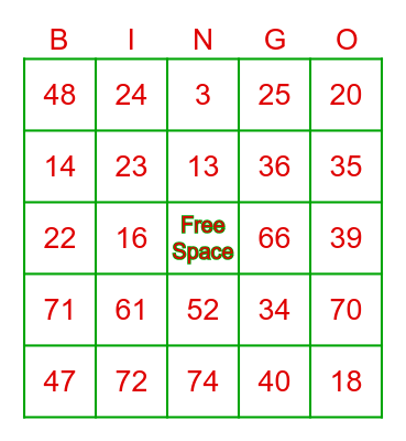 PTT Holiday Party Bingo Card