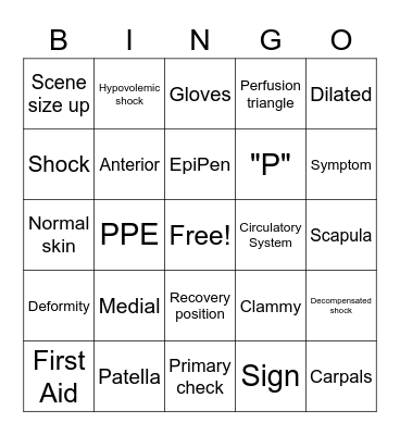 SFA Mid-Term Review Bingo Card