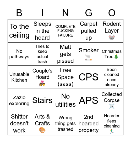 Hoardmaxxing Bingo Card