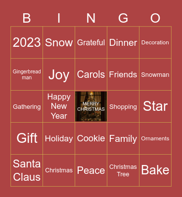 Christmas Edition Bingo Card
